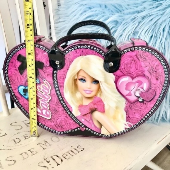Barbie, Carrying Case, w/Mirror, Makeup Case, Overnight Bag, RARE Nice Condition - Picture 11 of 14